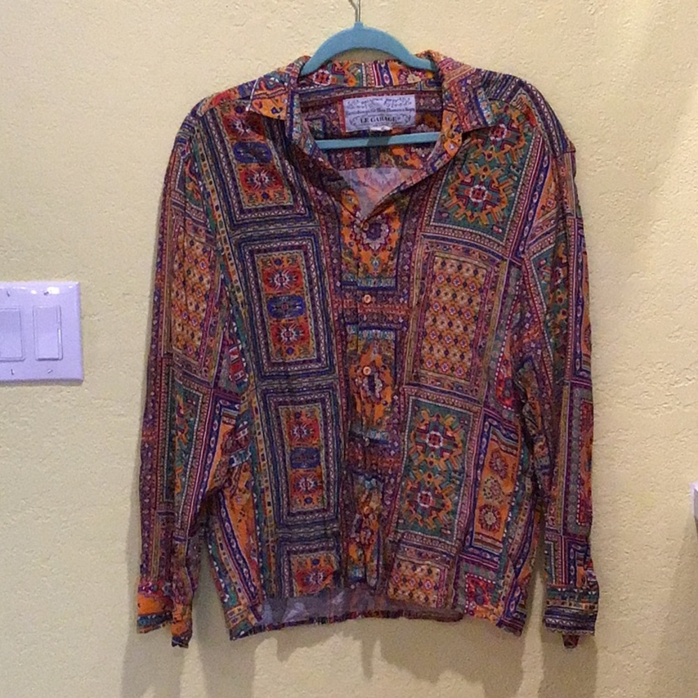 Le Garage Women’s Large Shirt Multi Color Long Sleeve